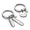 father's day sterling silver personalised keyring