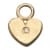 sterling silver and gold plate heart charm
