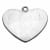 Large personalised sterling silver heart charm