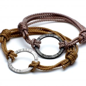 men's personalised silver rope bracelet