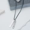 men's sterling silver tag necklace
