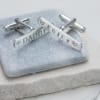 sterling silver men's personalised cuff links