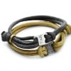 luxury men's sterling silver cord bracelet