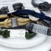 personalised men's sterling silver rope bracelet