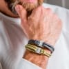 luxury men's sterling silver rope bracelet