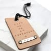 personalised leather luggage tag
