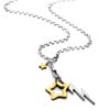 belcher charm necklace sterling silver and gold plate