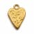 gold heart charm sterling silver