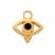 sterling silver and gold plate evil eye charm