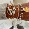 heavy sterling silver zodiac charm bracelet