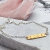 personalised silver and gold anklet