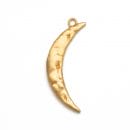 large gold plate moon charm